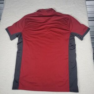 Nike Arkansas Razorbacks Dri-FIT Polo Shirt Mens Large Red Grey Colorblock